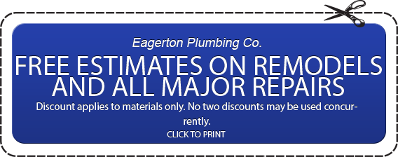 Plumbing Free Estimate Coupon for Remodels and Major Repair